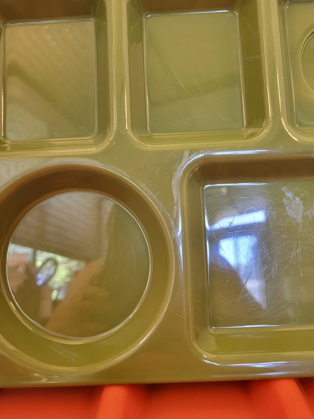 Lot Of 8 1970s SiLite #614 Cafeteria Trays Orange/Gold/Avocado